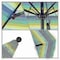 California Umbrella 9' Black Aluminum Market Patio Umbrella, Sunbrella Seville Seaside 194061335451 - alternate 2
